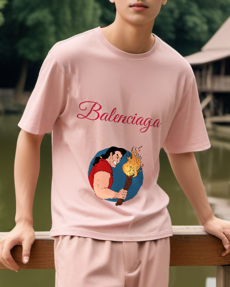 Blush Pink Torchlight Strongman Graphic T-Shirt - styled view 4