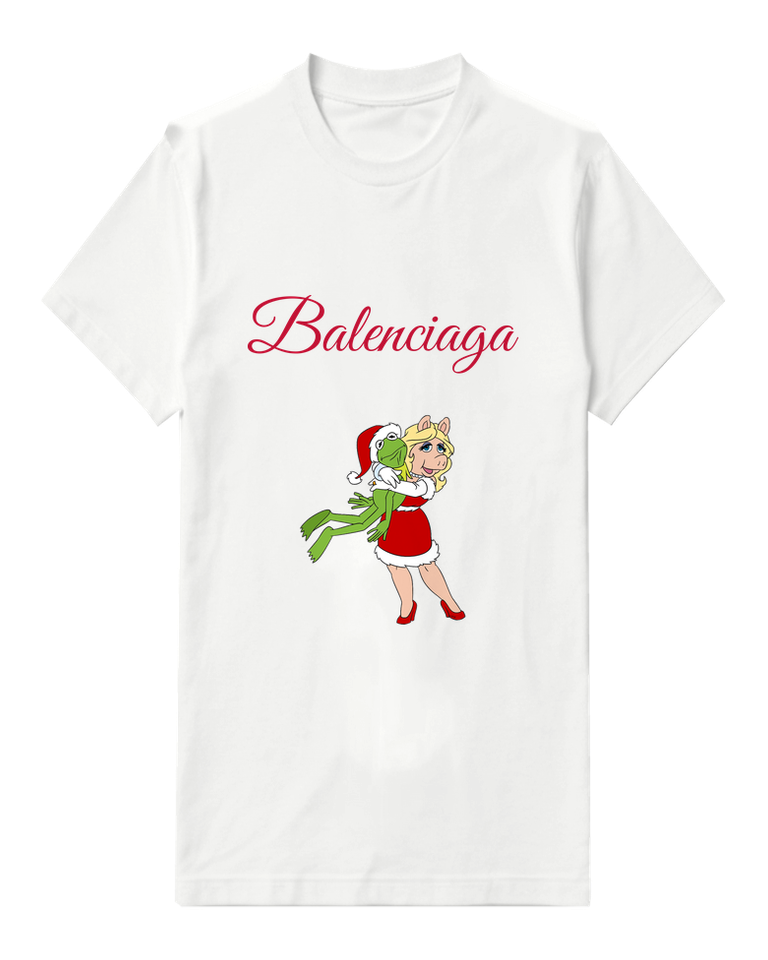 White Festive Red Dress Girl Graphic T-Shirt - front product view