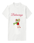 White Festive Red Dress Girl Graphic T-Shirt - front product view