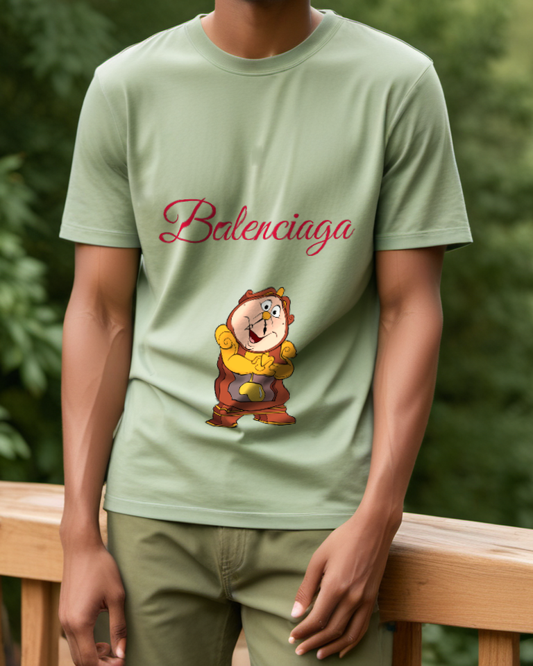Sage Green Storybook Mantel Clock Graphic T-Shirt - styled view 1