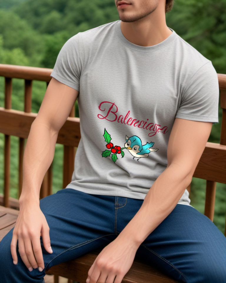 Light Gray Holly Bluebird Graphic T-Shirt - styled view 2