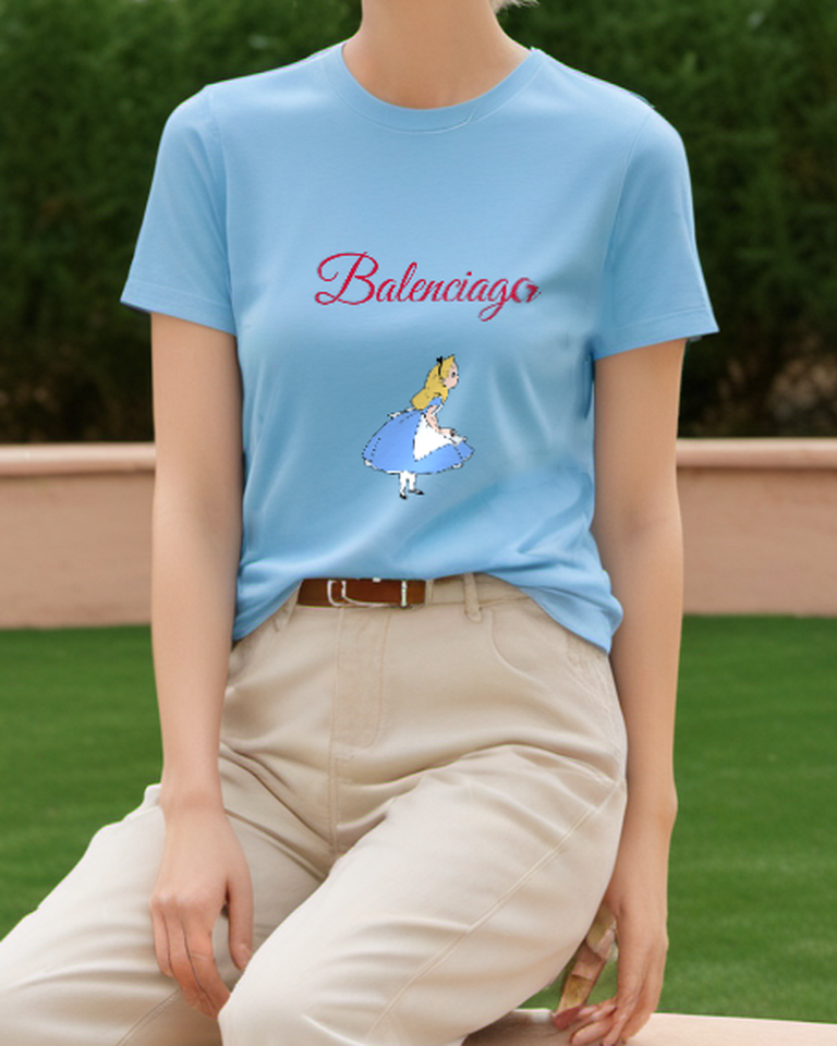 Sky Blue Blue Dress Daydream Graphic T-Shirt - styled view 3