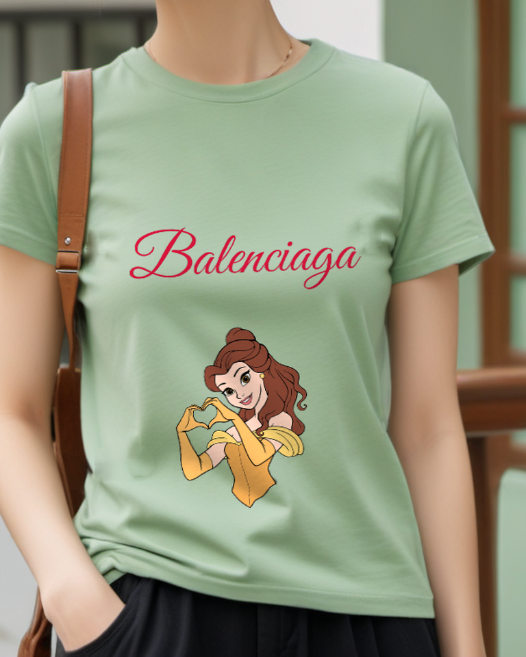 Sage Green Golden Gown Close Portrait Graphic T-Shirt - styled view 2