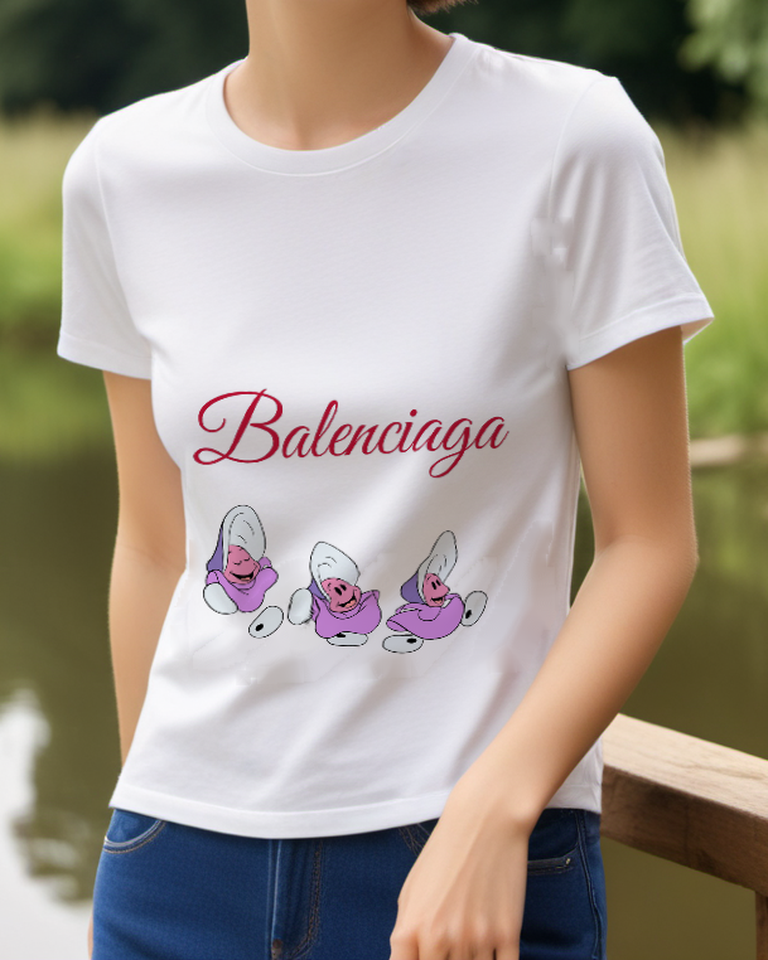 White Three Teacup Friends Graphic T-Shirt - styled view 4