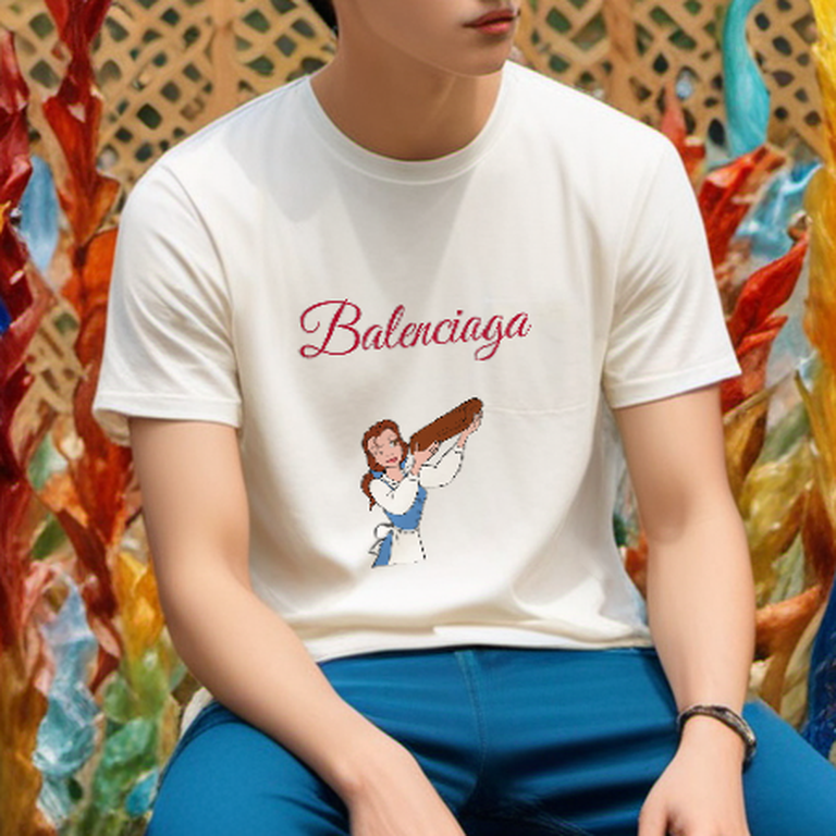 Ivory Raised Bread Basket Graphic T-Shirt - styled view 3