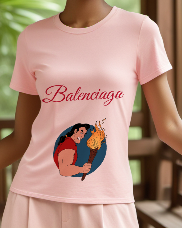 Blush Pink Torchlight Strongman Graphic T-Shirt - styled view 3