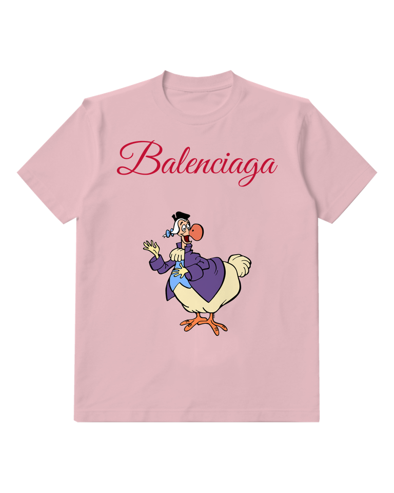 Blush Pink Purple Coat Duck Graphic T-Shirt - front product view