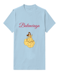 Sky Blue Seated Golden Gown Graphic T-Shirt - front product view
