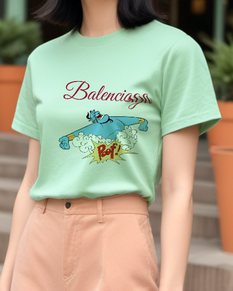 Sage Green Genie Comic Burst Graphic T-Shirt - styled view 2