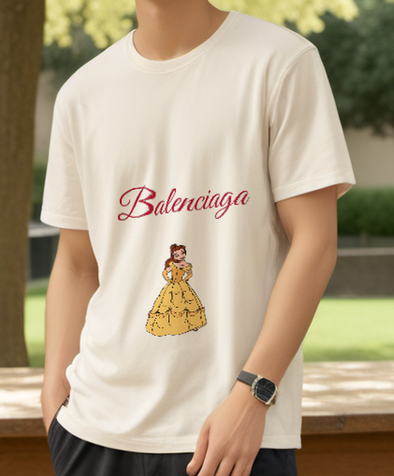 Ivory Golden Ballroom Princess Graphic T-Shirt - styled view 3