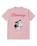 Blush Pink White Horse Royal Ride Graphic T-Shirt - front product view