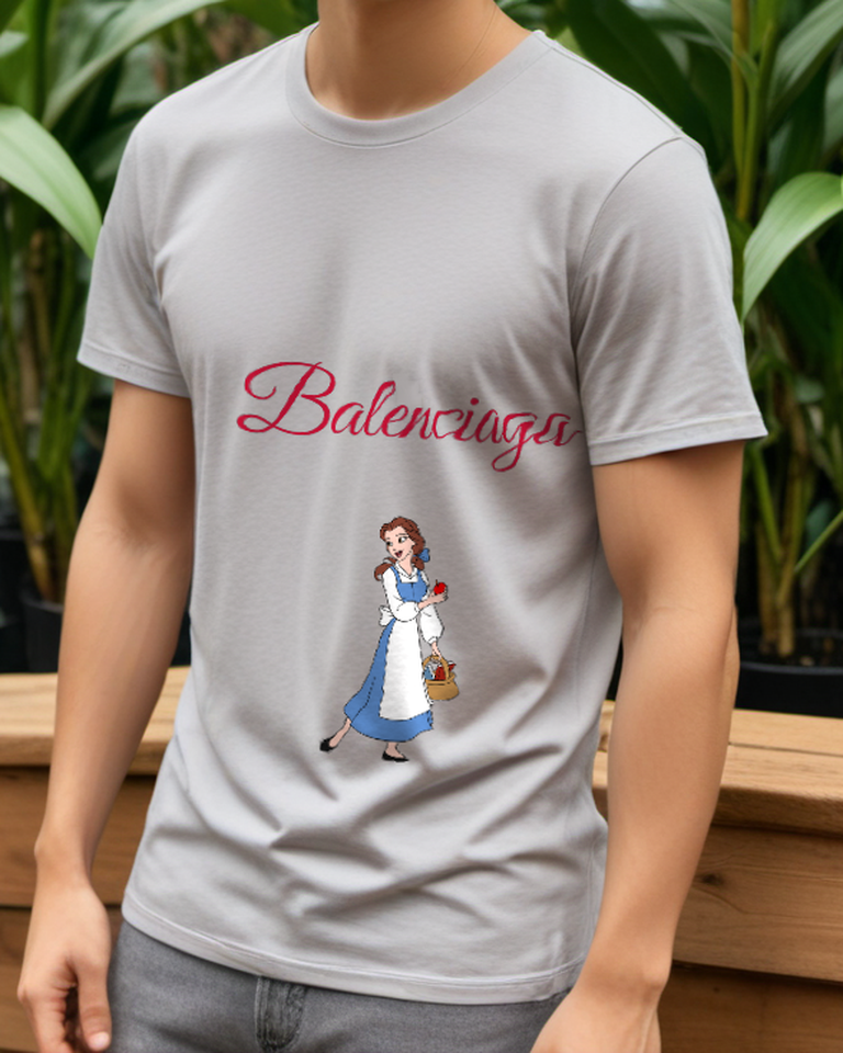Light Gray Basket Carrying Storybook Girl Graphic T-Shirt - styled view 2