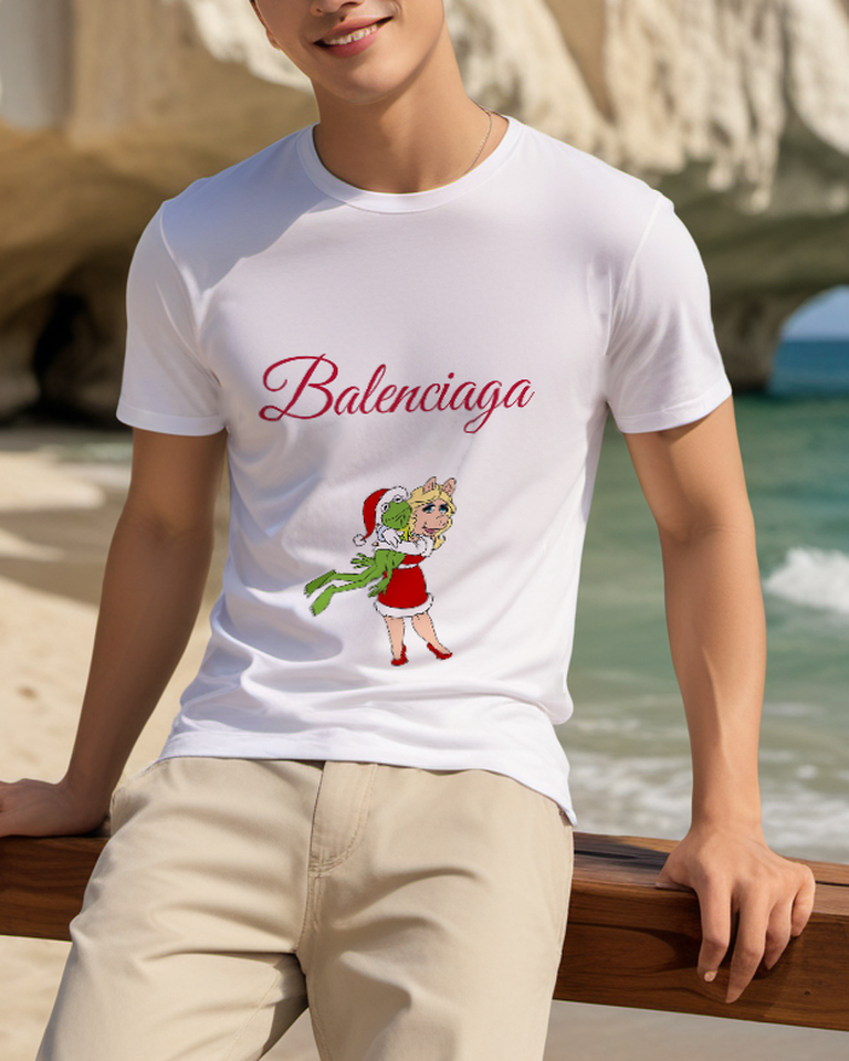 White Festive Red Dress Girl Graphic T-Shirt - styled view 5