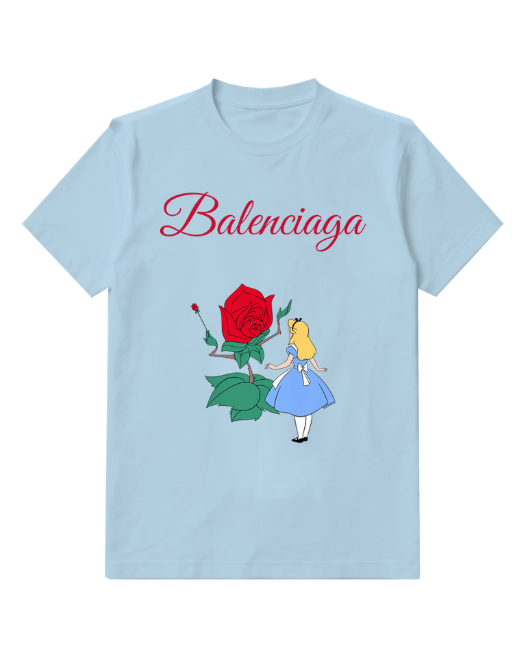 Sky Blue Giant Rose Encounter Graphic T-Shirt - front product view