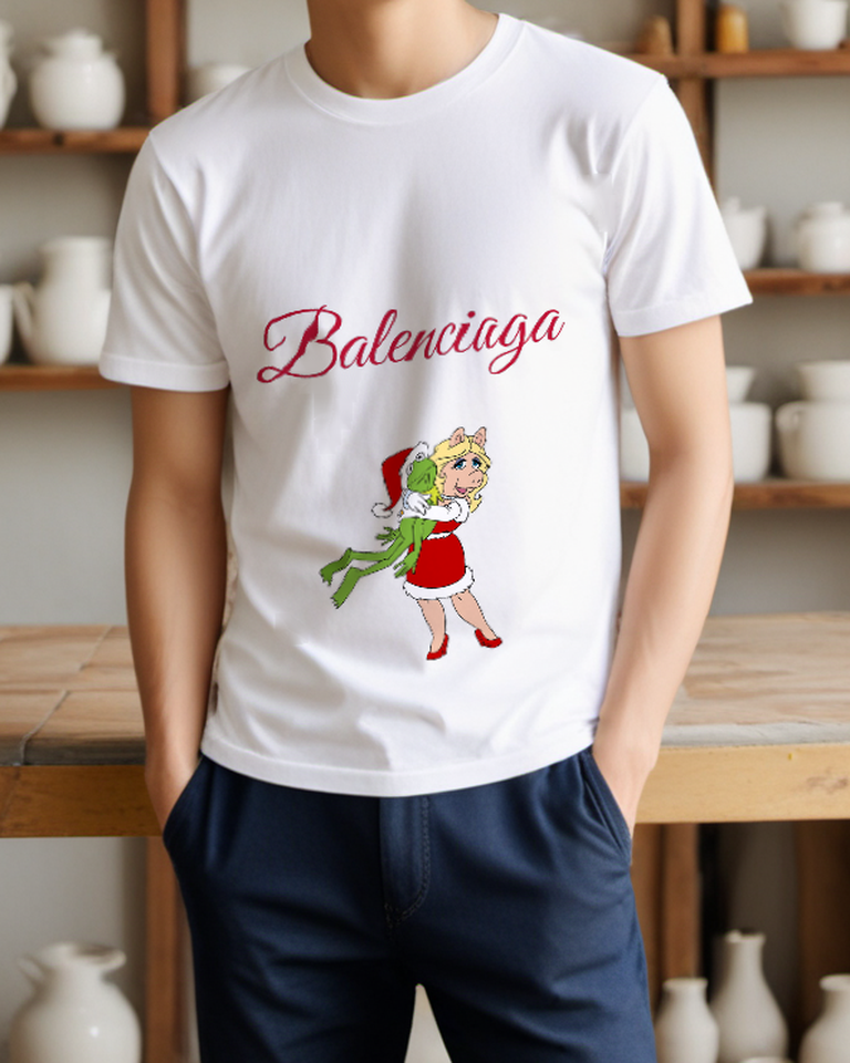 White Festive Red Dress Girl Graphic T-Shirt - styled view 1