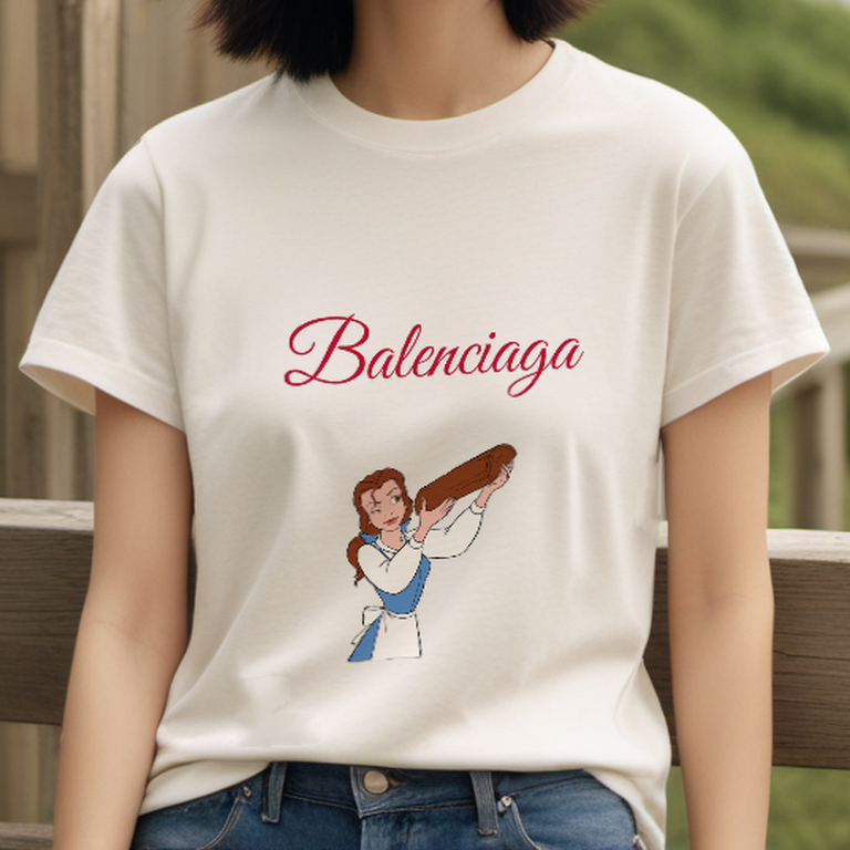 Ivory Raised Bread Basket Graphic T-Shirt - styled view 2