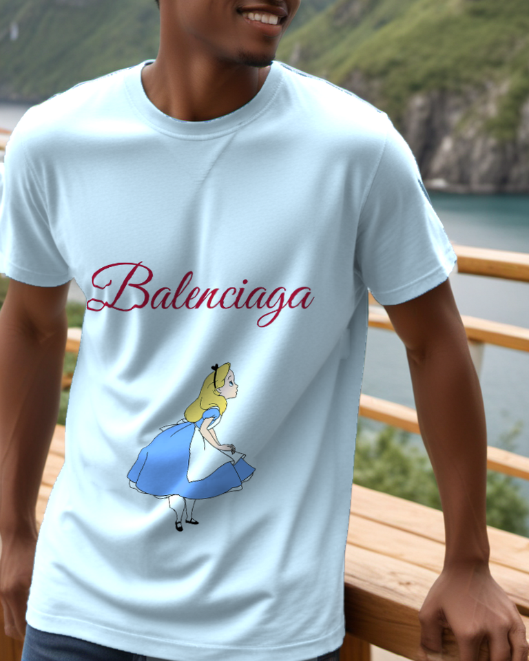 Sky Blue Blue Dress Daydream Graphic T-Shirt - styled view 4
