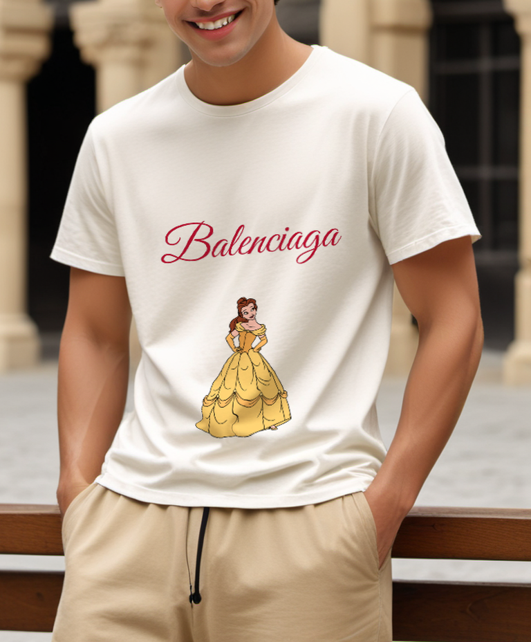 Ivory Golden Ballroom Princess Graphic T-Shirt - styled view 5