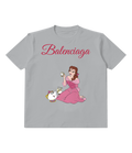 Light Gray Tea Time Pink Gown Graphic T-Shirt - front product view