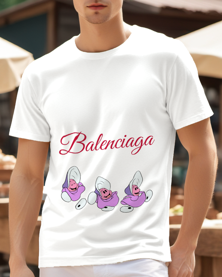 White Three Teacup Friends Graphic T-Shirt - styled view 3
