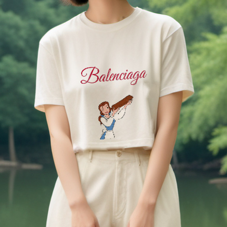 Ivory Raised Bread Basket Graphic T-Shirt - styled view 4