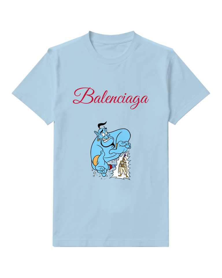 Sky Blue Blue Genie Companion Graphic T-Shirt - front product view