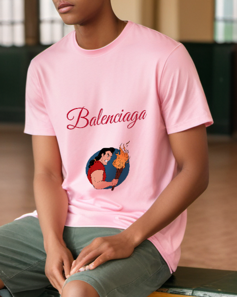 Blush Pink Torchlight Strongman Graphic T-Shirt - styled view 2