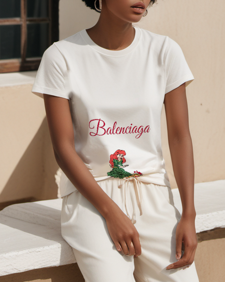 Ivory Green Gown Holiday Gifts Graphic T-Shirt - styled view 4