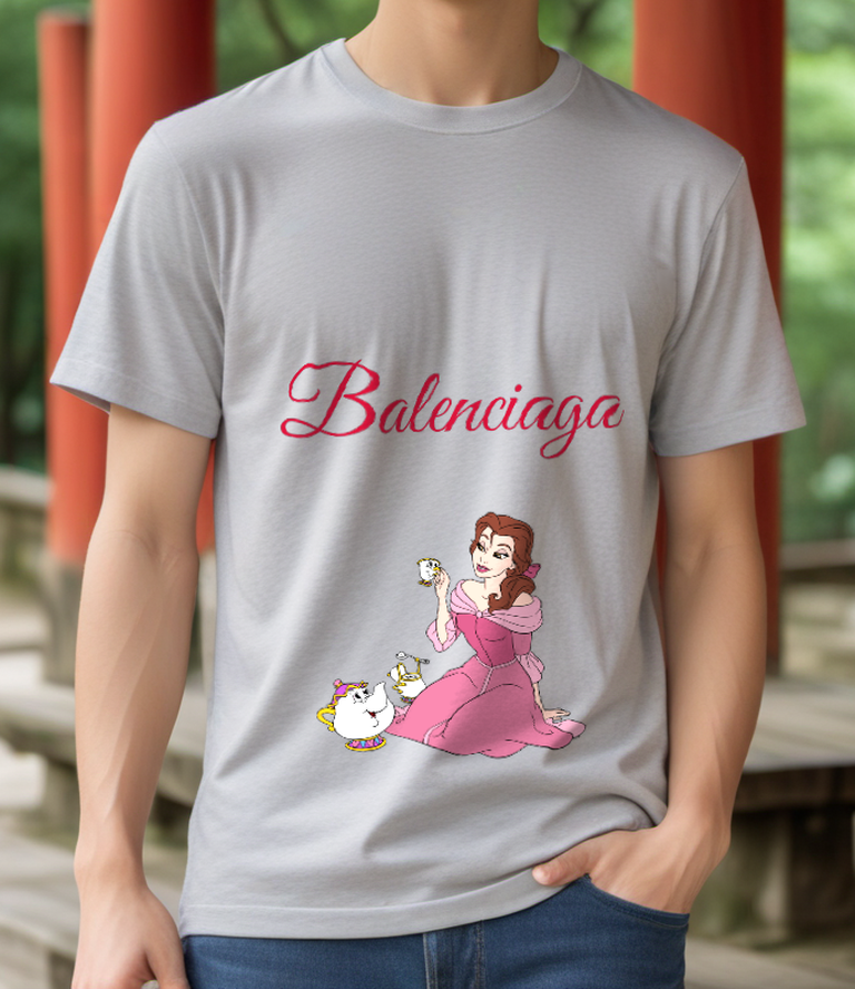 Light Gray Tea Time Pink Gown Graphic T-Shirt - styled view 2