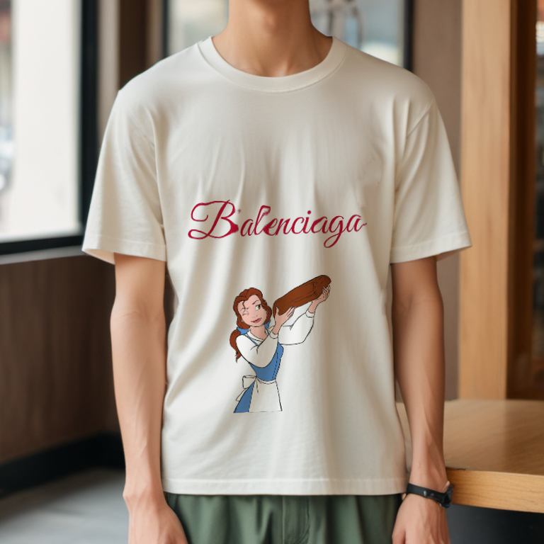 Ivory Raised Bread Basket Graphic T-Shirt - styled view 5