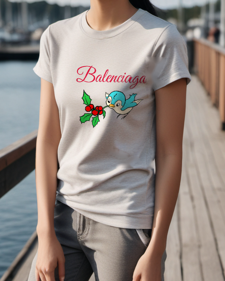 Light Gray Holly Bluebird Graphic T-Shirt - styled view 5