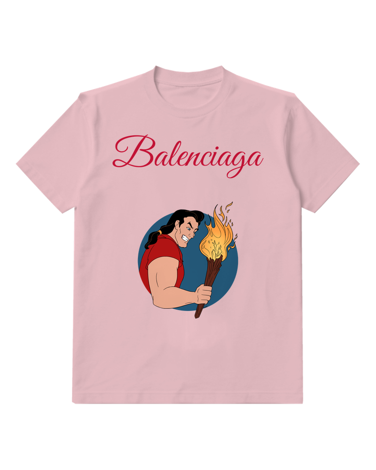 Blush Pink Torchlight Strongman Graphic T-Shirt - front product view