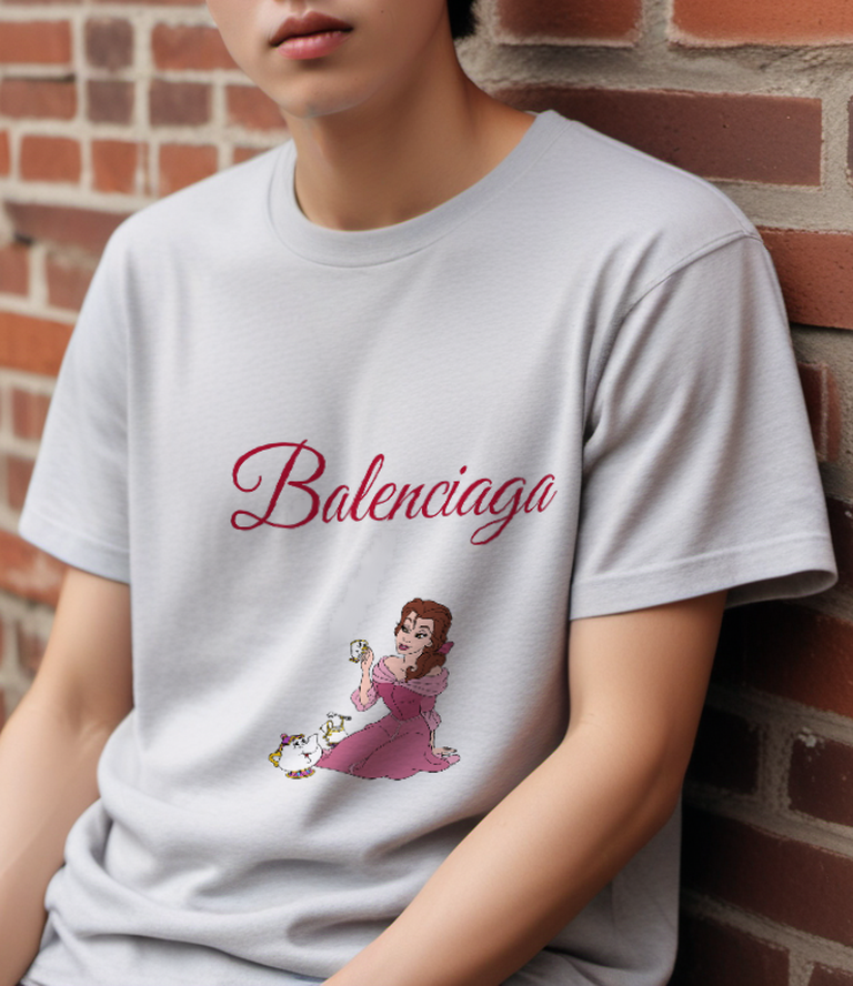 Light Gray Tea Time Pink Gown Graphic T-Shirt - styled view 4