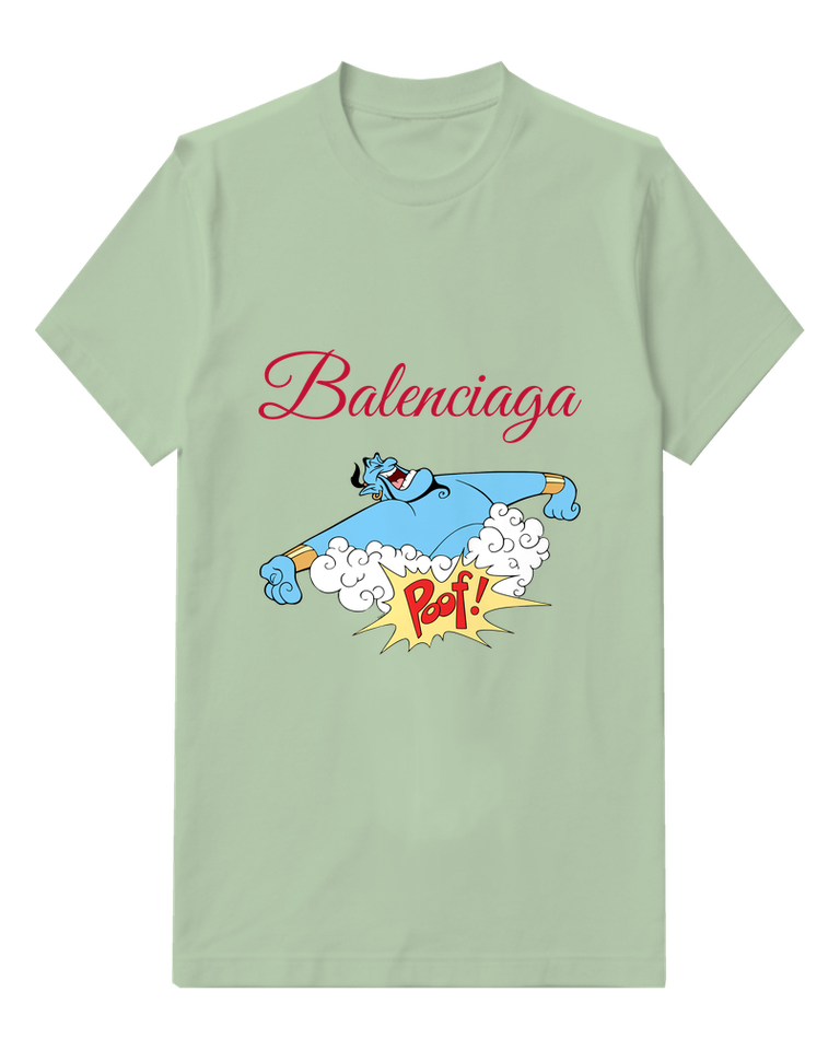 Sage Green Genie Comic Burst Graphic T-Shirt - front product view