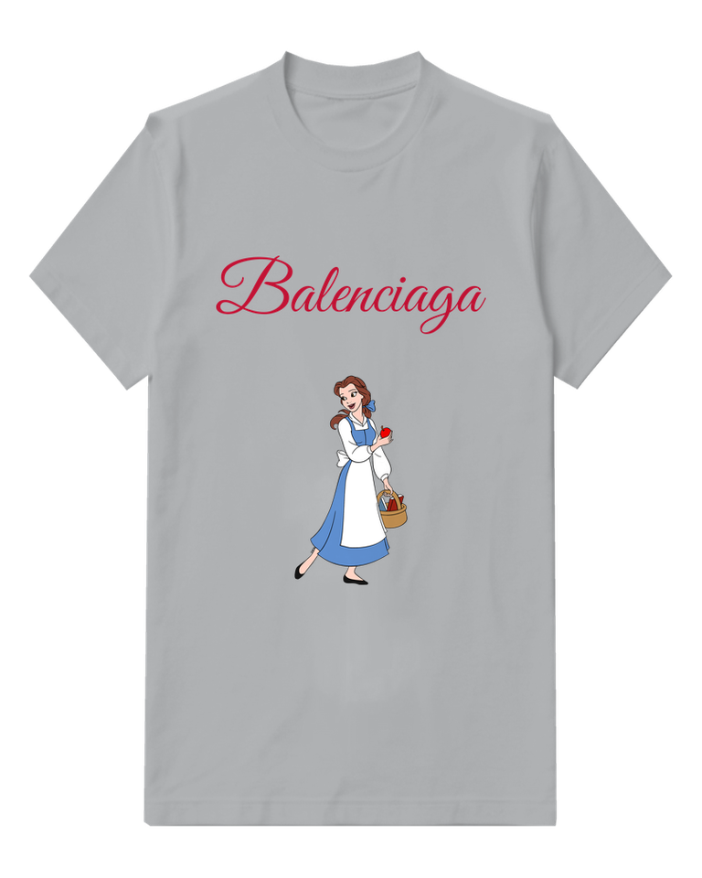 Light Gray Basket Carrying Storybook Girl Graphic T-Shirt - front product view