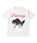 White Snarling Forest Wolf Graphic T-Shirt - front product view