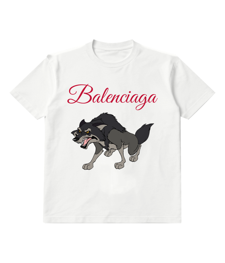 White Snarling Forest Wolf Graphic T-Shirt - front product view